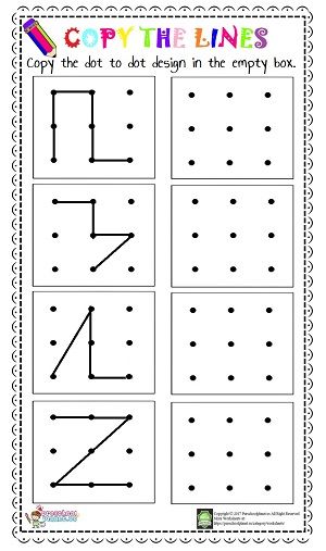 Hello we prepared a spatial skills worksheet for kindergarten, preschool and first graders. Kids will copy the dot to dot design in the empty box. This spatial skill worksheet is freebie! Download and print for your students or kids. Copy The Dots Worksheet, Work Sheet For Kindergarten, Maths Activity For Kids, Visual Motor Activities, Visual Perceptual Activities, Visual Spatial, Worksheet For Kindergarten, Relationship Worksheets, Preschool Activities Printable