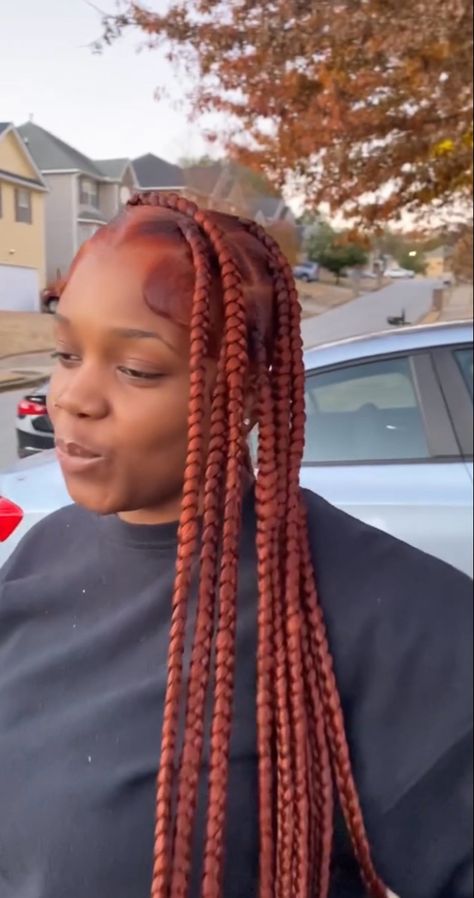 Red Orange Braids, Hair Color Orange, Summer Braids, Cute Braided Hairstyles, Quick Braided Hairstyles, Dyed Natural Hair, Hair Idea, Beautiful Hair Color, Hair Twist Styles