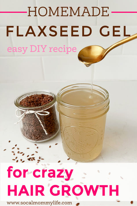 Making a DIY natural hair growth mask is so easy & effective! You'll love how thicker and longer your hair will look with regular use!   flaxseed hair mask | flaxseed hair growth | flaxseed hair mask DIY | flaxseed hair gel recipe | flaxseed hair growth mask How To Make Flaxseed Gel, Flaxseed Recipes For Hair, Flax Seed Gel For Hair Growth, Natural Hair Growth Mask, How To Use Flaxseed Gel For Hair Growth, Diy Flaxseed Gel For Hair Growth, How To Make Flaxseed Hair Gel, Hair Growth Recipes Homemade, Flax Seed Hair Mask