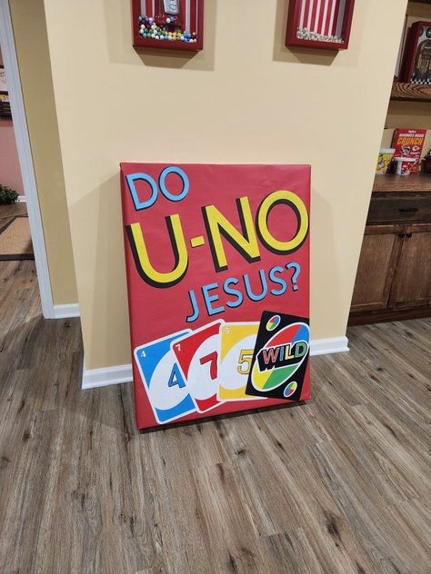 Youth Group Info Table, Uno Vbs Decorations, Vbs Diy Decorations, Card Game Decorations, Large Board Game Decorations, Bible Board Games Diy, Christian Party Decorations, Twist And Turns Vbs 2023 Craft Room Decorations, Youth Group Theme Nights