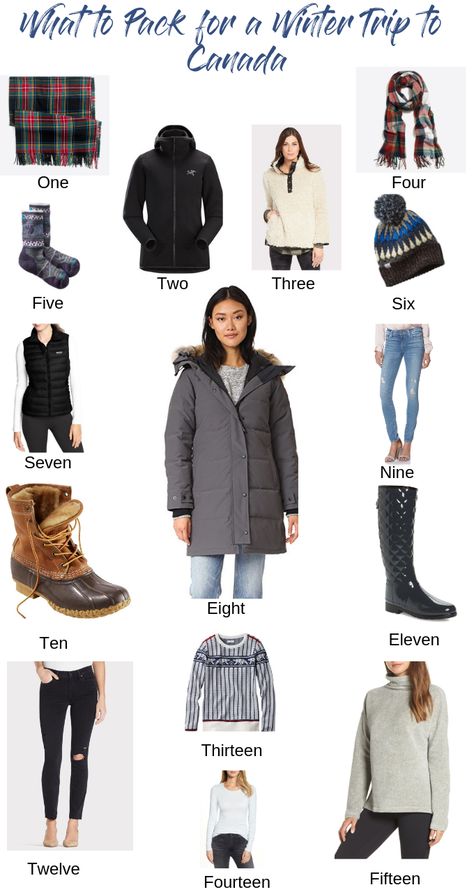 Top US travel blog, Sunny Coasltines, features the 15 Essentials to Pack for a Winter Vacation in Canada: boots, coat, best accessories... Click here now! Winter Outfits Alaska, What To Wear In Canada Winter, Anchorage Alaska Winter Outfits, Canada Packing List Winter, Alaska Winter Outfit, Canada Winter Outfit, Snow Essentials, Canadian Winter Outfits, Canada Outfit