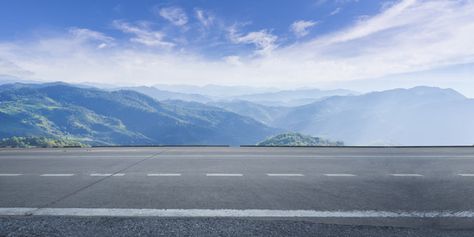 Empty highway asphalt road and beautiful... | Free Photo #Freepik #freephoto #tree #city #cloud #nature Road And Sky Background, Gacha Road Background, Roads Background For Editing, Road Horizontal, Collage Animation, Render Background, Road Landscape, Concept Models Architecture, Asphalt Road