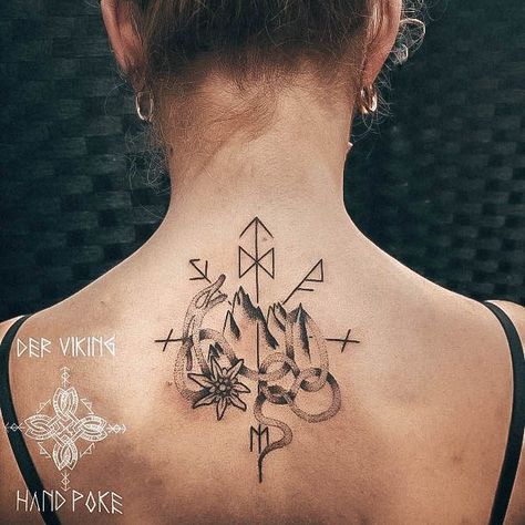 Top 100 Best Viking Tattoos For Women - Nordic Warrior Design Ideas Viking Inspired Tattoos For Women, Scandinavian Tattoo Vikings Women, Nordic Tattoo Sleeve Women, Nordic Spine Tattoos For Women, Viking Tattoo Design For Women, Viking Warrior Tattoos For Women, Viking Tattoo Ideas For Women, Norse Mythology Tattoo For Women, Norwegian Tattoo Women