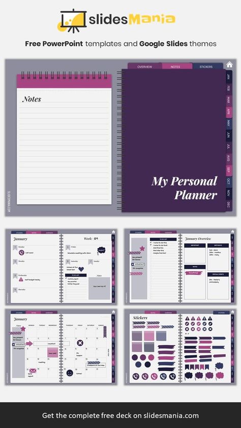 Organisation, Free Planner Templates Pdf, Keynote Planner Template, Penly App Template Free, One Note Planner Template Free, Month Overview, Mẫu Power Point, Notes Stickers, Yearly Overview