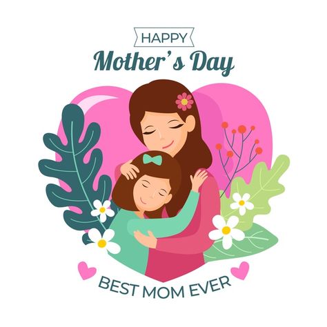 Illustration with mothers day design | Free Vector #Freepik #freevector #floral #design #mothers-day #celebration Happy Mothers Day Decoration, Mother Day Design, Mothers Day Photos, Mothers Day Illustration, Mother's Day Illustration, Mothers Day Design, Happy Mothers Day Messages, Mothers Day Drawings, Mother's Day Design