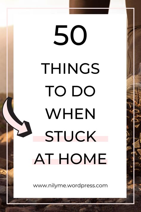 Stuck at home due to the virus - or just plain bored? This list of 50 things to do when bored at home is made for everyone who is social distancing or in quarantine these day. Everything from productive things to do for adults to fun and creative indoor activities for kids. You will also find ideas if you just want to relax with family and friends or treat yourself to a spa day, date night etc. For the teens there will be suggestions of things to do with friends when bored. Stay safe! Fun Inside Activities, Spa Day Date, Indoor Activities For Adults, Inside Activities, Diy Crafts Easy At Home, Quarantine Activities, Things To Do With Friends, Staycation Ideas, Bored Board