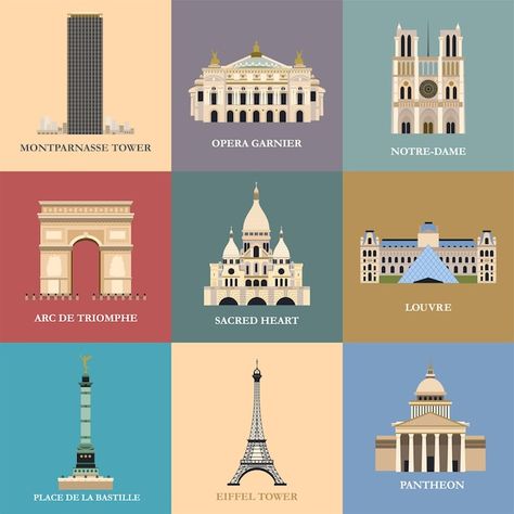 Paris Bastille, Welcome To Paris, Paris Landmarks, Famous Monuments, Beautiful Art Paintings, Paris Map, Louvre Paris, Bastille, Premium Vector