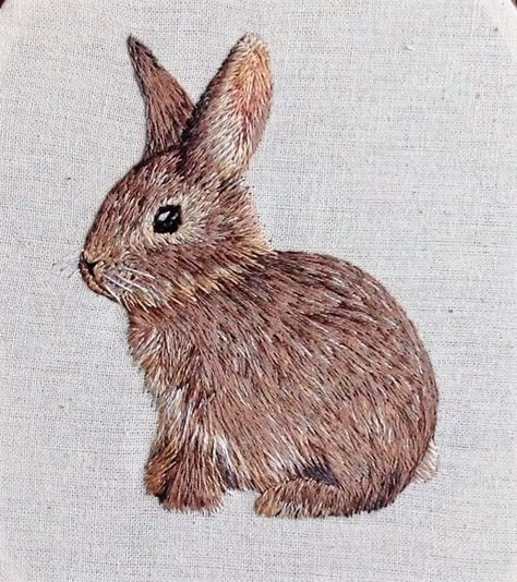 Crewel Embroidery Kits E99 Embroidery Forest Animals, Embroider Animals, Bunny Embroidery Patterns, Free Blanket Knitting Patterns, Rabbit Embroidery Pattern, Bunny Embroidery Designs, Native American Beading Patterns, Embroidery Patterns Flowers, Free Hand Embroidery Patterns