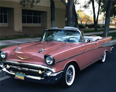 1957 pink pearl chevrolet | 1957 CHEVROLET BEL AIR. gorgeous dusty rose... SealingsAndExpungements ... Chevrolet 1957, Vintage Auto's, 1957 Chevrolet Bel Air, 1957 Chevy Bel Air, Pink Cars, Vintage Jeep, Retro Auto, Old Vintage Cars, Aston Martin Vanquish