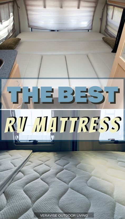 Review of the Best RV Mattress on the market • Zinus Deluxe Memory Foam • Dynasty Mattress 4.5-inch Cool Gel Memory Foam Mattress • Zinus 12 Inch Cloud Memory Foam Camper Packing List, Camper Mattress, Travel Trailer Organization, Rv Mattress, Camper Beds, Best Tents For Camping, Full Size Mattress, Rv Living Full Time, Rv Decor