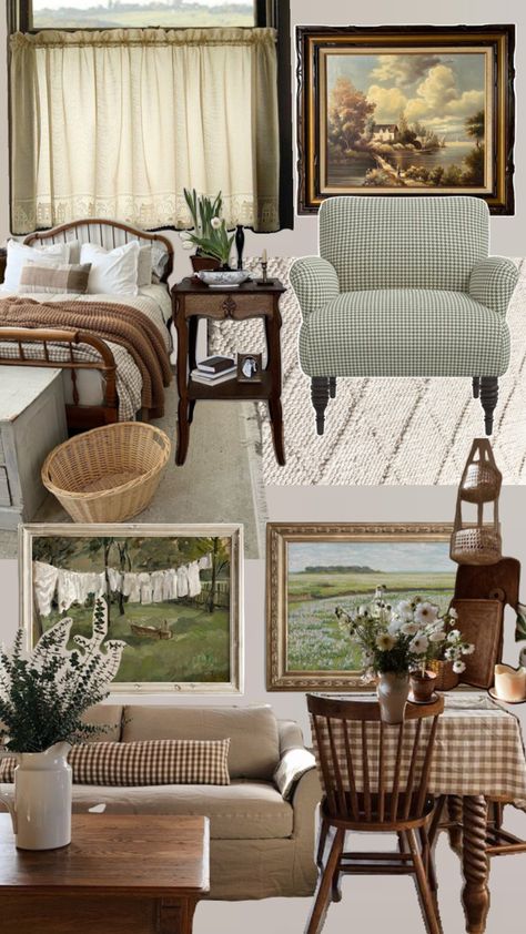 Cottage core/southern country home aesthetic Living Room Vision Board, Cottage Core House Interior, Country Home Aesthetic, Room Vision Board, Southern Country Homes, Cottage Core Home, Home Aesthetic, Cottage Living, Living Room Inspo