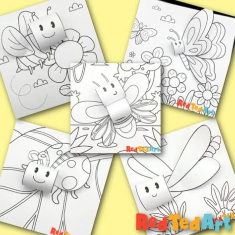 3d Coloring Pages, 3d Coloring, Bumble Bee Craft, Summer Insects, Bee Crafts For Kids, Fnaf Coloring Pages, Bug Coloring Pages, Dragon Fly Craft, Bee Coloring Pages