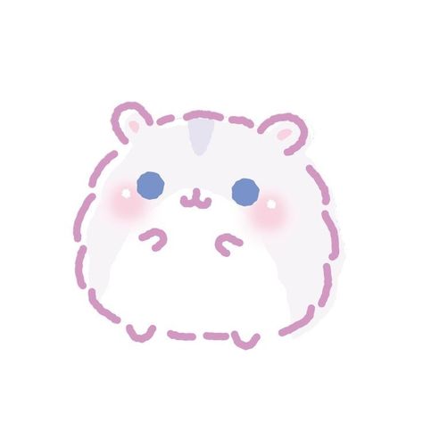 A Drawing, Drawings, Pink, Blue, White, Kawaii