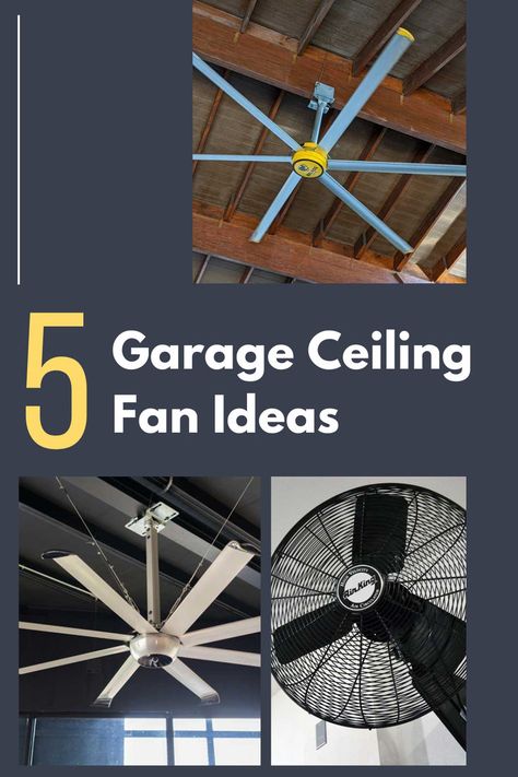 Here are some of the best garage ceiling fans for small & large garages. You’ll find the perfect garage ceiling fan, no matter how big of an area you need to cool! Garage Fan Ideas, Ceiling Fan Ideas, Garage Ceiling Fan, Fan Ideas, Garage Fan, Industrial Garage, Garage Ceiling, Cool Garages, Residential Garage