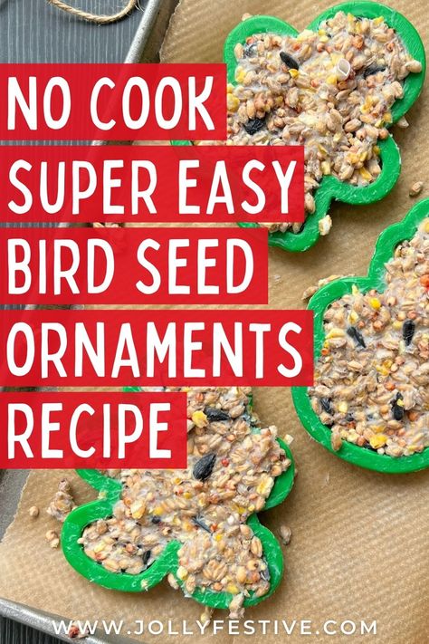 Looking for a fun, creative, and most importantly kid-friendly activity? ✨ Try our super easy recipe for bird seed ornaments! 🌟 No corn syrup, no gelatin, and absolutely no cooking required. Brilliantly healthy snacks to keep our garden bird visitors well nourished in the cold winter months. Hang this bird-friendly decorations from your trees this winter. And enjoy this fun, sensory activity with your kids. Let the ornament-making begin! 🐦🎄 Hanging Bird Seed Ornaments, Christmas Bird Seed Ornaments, Bird Seed Ornaments Recipe Peanut Butter, Homemade Birdseed Ornaments, Birdseed Ornaments Recipe Peanut Butter, How To Make Bird Seed Ornaments, Peanut Butter Bird Seed Ornaments, Bird Seed Ornament, Diy Bird Ornaments Christmas