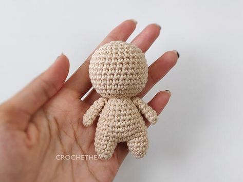 Hi, my fellow crocheters. This time I shared chibi basic body crochet pattern. I usually use this crochet pattern as the basis for the cute little amigurumi that I make. You can freely using this basic body pattern to make your own amigurumi design. Change the color as you wish, add hair or other accessories. It's really fun! This amigurumi is about 8 cm (3.15 inches) tall. Its size may vary according to the materials you used. You can easily make larger sizes by using larger weight yarns and ho Body Crochet Pattern, Octopus Crochet Pattern Free, Pumpkin Patterns Free, Crochet Bodies, Easy Amigurumi Pattern, Octopus Crochet Pattern, Easy Crochet Animals, Pola Amigurumi, Amigurumi Tutorial