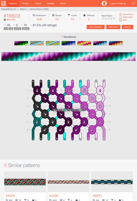 Bracelet Pattern Numbers, Beginner Bracelet Patterns, Cute Bracelet Patterns, Friendship Bracelets Designs Pattern, Bracelet Book Patterns, Bracelet Template, Bracelet Book, Cool Friendship Bracelets, Diy Bracelets With String