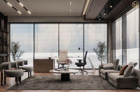 Director office :: Behance Director Office, White Cabin, Commercial Office Design, Architecture 3d, Wooden Cabins, Commercial Office, Private Office, Amritsar, Luxury Homes Dream Houses