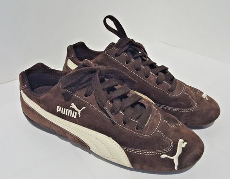 PUMA Fast Cat Women's Shoes Sneakers Brown Suede Leather Size 7  #PUMA #Tennis Puma Vintage Shoes, Puma Women Shoes, Puma Tennis, Puma Tennis Shoes, Sneakers Brown, Dr Shoes, Shoes Puma, Day Fashion, Good Style