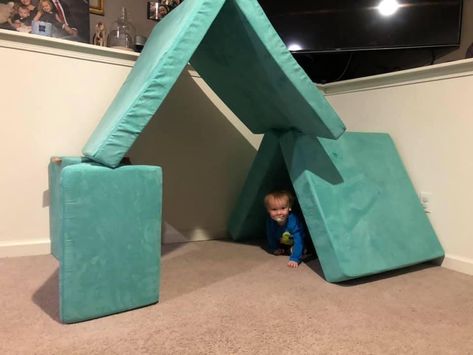 1 Nugget Couch Ideas, Nugget Couch, Kids Couch, Boys Playroom, Toddler Playroom, Baby Play Activities, Baby Learning Activities, Playroom Design, Playroom Organization