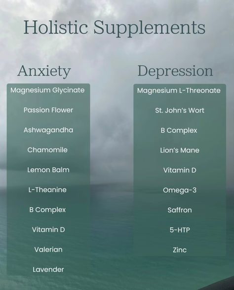 Anti Depressant Vitamins, Supplements For Brain Health, Vitamins For Mental Health, Holistic Vitamins, Natural Supplements For Women, Natural Antidepressants, Holistic Supplements, Holistic Care, Holistic Lifestyle