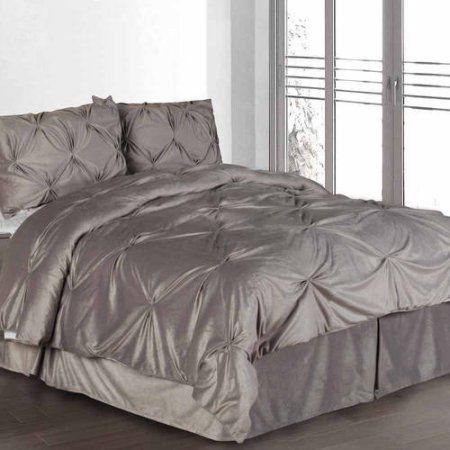 Satin Comforter, Pintuck Comforter, Traditional Bedrooms, Grey Comforter Sets, Twin Comforter Sets, Twin Comforter, One Bed, Bedding Stores, Premium Bedding