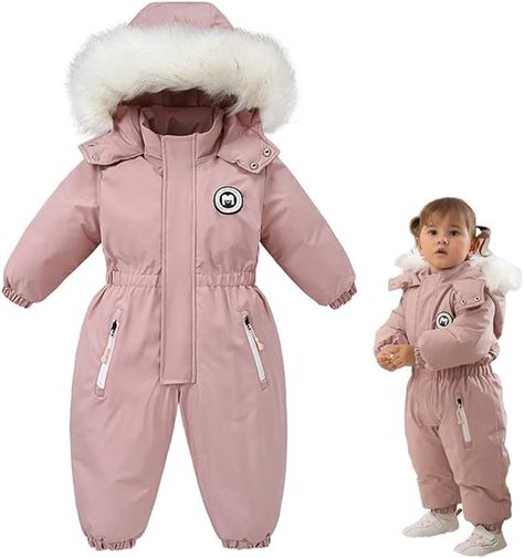 Amazon.com : XIFAMNIY Boys and Girls One Piece Snowsuits Overalls Ski Suits Winter Waterproof Coats Jumpsuits for Baby Toddler 2T-5T… : Clothing, Shoes & Jewelry Jumpsuits For Kids, Toddler Snowsuit, Best Toddler Gifts, Toddler Suits, Toddler Jumpsuit, Baby Snowsuit, Jumpsuit For Kids, Waterproof Coat, Baby Hands