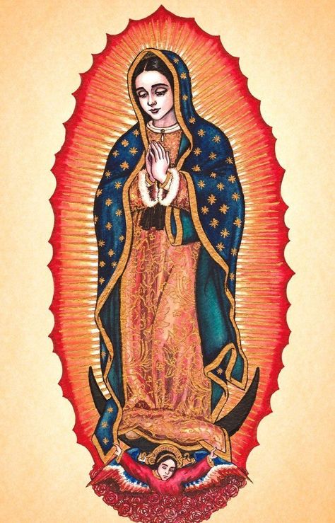 Mary Virgin, Virgin Mary Tattoo, Mary Tattoo, Den Mrtvých, Virgin Mary Art, Virgin Oil, Virgin Of Guadalupe, Jesus Tattoo, Our Lady Of Sorrows