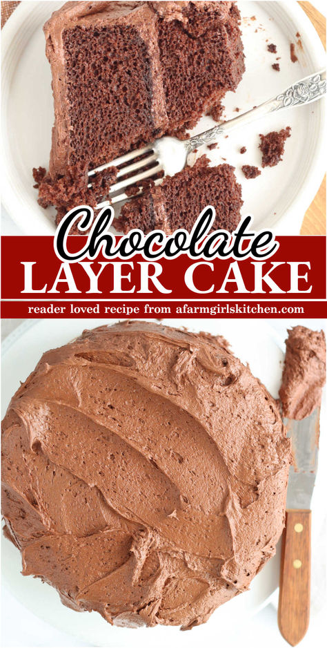 Chocolate Layer Cake Recipe, Choc Cake, Icing Recipes, Diy Easy Recipes, Layer Cake Recipes, Food Plan, Chocolate Layer Cake, Cherry Cake, Best Chocolate Cake