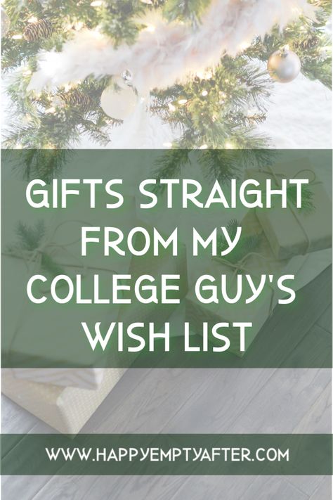 Do you still need last minute gift ideas for your college guy? These ideas are straight from my son's wish list! Best Gifts For College Boys, College Guy Gift Ideas, College Gift Ideas For Guys, College Gifts For Guys, College Gift Guide, College Guy Gifts, Gifts For College Boys, College Student Gifts Christmas, Male Cheerleaders