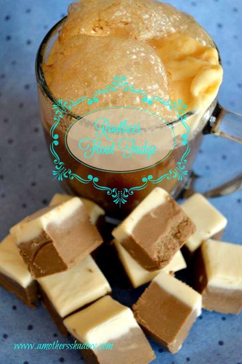 Fabulous Rootbeer Float Fudge Root Beer Float Fudge, Rootbeer Extract Recipes, Root Beer Fudge, Fudge Flavors Unique, Rootbeer Recipes, Fudge Desserts, Flavored Fudge, Marshmallow Crème, Homemade Rootbeer