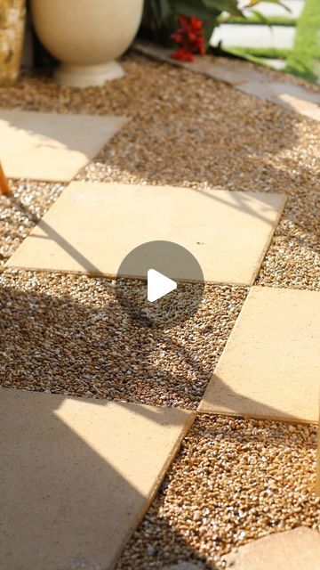 Nida Rehman | DIY & CREATE on Instagram: "As I’m finishing up my backyard, I had to take care of this. Thanks to @easihold I was able to get the pea gravel in control! Reveal coming soon!  #easihold #stoneglue #glue #peagravel #gravel #backyard #garden #gardendesign" Pea Gravel Landscaping, Pea Gravel Garden, Gravel Backyard, Stone Glue, Gravel Landscaping, Pea Gravel, Gravel Garden, Backyard Garden, Take Care