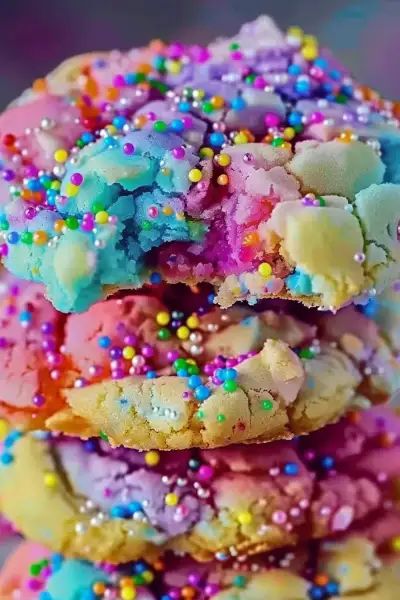 Discover the joy of making Unicorn Poop Cookies with this simple recipe. It combines colorful sprinkles and creamy white chocolate chips for a magical treat. Ideal for birthdays, parties, and anytime you need a dash of whimsy. Try it now and make your gatherings sparkle! Unicorn Poop Cookies Recipe, Unicorn Party Foods, Egg Free Birthday Treats, School Bake Sale Ideas Fundraising, Dinner To Make With Kids, Unicorn Snacks For Party, Birthday Treats For Kids, Cute Cookie Recipes, Birthday Treats To Take To School