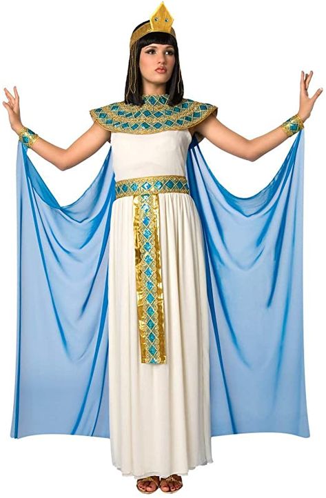 Egyptian Halloween Costume, Egypt Costume, Work Appropriate Halloween Costumes, Cleopatra Halloween Costume, Egyptian Dress, Egyptian Princess, Goddess Costume, Regal Design, Queen Costume