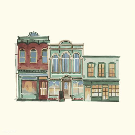 Illustration of a vintage European building exterior in water color | free image by rawpixel.com Croquis, San Myshuno, Bg Design, Building Drawing, Building Illustration, Free Vector Illustration, European Architecture, House Illustration, Vintage European