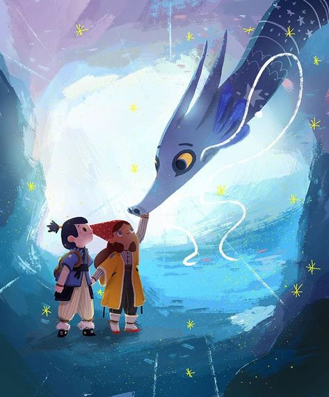 Beatrice Blue (@beatrice.blue) • Instagram photos and videos Beatrice Blue, Illustration Art Kids, Picture Books Illustration, Childrens Books Illustrations, Book Illustration Art, Pretty Drawings, Art Et Illustration, Book Dragon, Digital Art Illustration