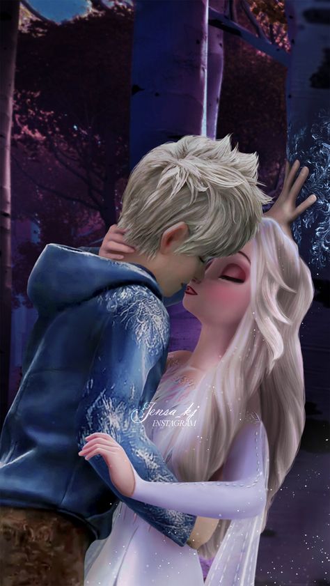 Jake Frost, Jelsa Fanart, Frozen Love, Wanna Call, Modern Disney Characters, Jack Frost And Elsa, Jack And Elsa, Girl Face Drawing, Animation Disney