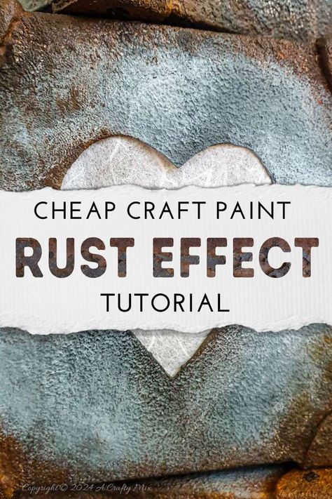 How To Make Something Look Rusty, How To Make Metal Look Old, Old World Painting Techniques, Faux Stone Paint, Grunge Crafts, Painting On Burlap, Paint Tricks, Faux Painting Techniques, Patina Art