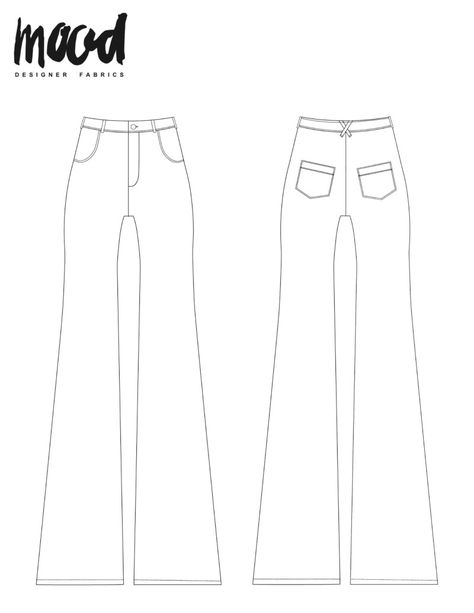 The Ren Jeans - Free Sewing Pattern - Mood Sewciety Free Costume Sewing Patterns, Swimwear Sewing Patterns, Mood Sewciety, Dress Sewing Patterns Free, Sewing Patterns Free Women, Pants Sewing, Free Pdf Sewing Patterns, Costume Sewing Patterns, Free Sewing Patterns