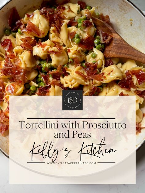 Tortellini with Prosciutto and Peas One-pot Tortellini With Prosciutto And Peas, Tortellini With Peas And Prosciutto, Tortellini And Peas, Creamy Prosciutto Pasta, Pasta Prosciutto Recipes, Recipes With Prosciutto, Prosciutto Tortellini, Tortellini Prosciutto, Ali Slagle