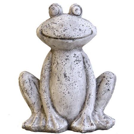 Michael Carr Frog, Antique White ~~~   $34.32 Walmart Terracotta Garden, World Turtle, Pig Statue, Living Statue, Garden Gnomes Statue, Frog Statues, Bird Types, Antique Statue, Custom Benches