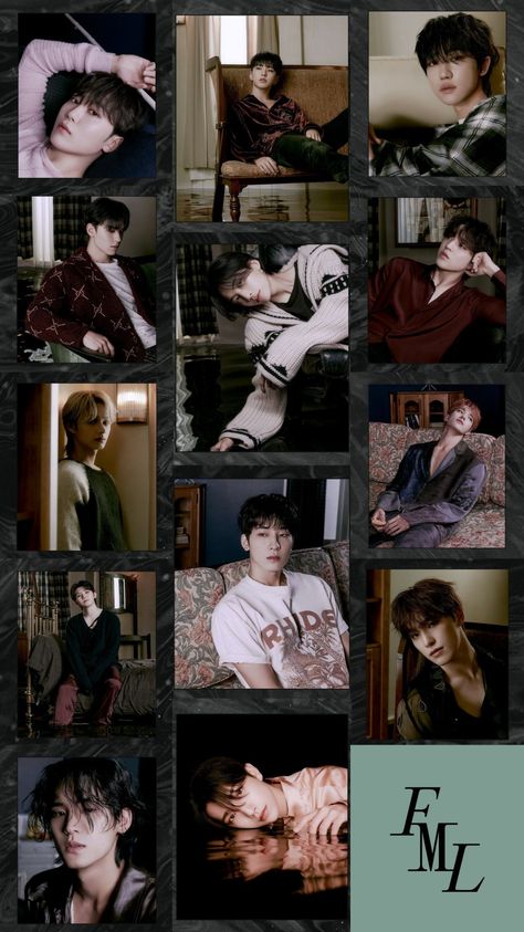 Seventeen Group Photoshoot, Seventeen Album Wallpaper, Seventeen Collage Wallpaper, Seventeen Phone Wallpaper, Seventeen Fml Wallpaper, Fml Seventeen, Seventeen Collage, Seventeen Pictures, Seventeen Moments