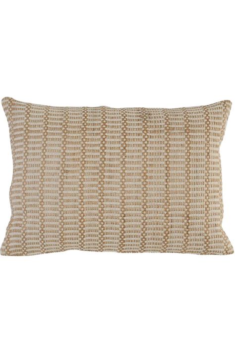 Gold Haven Pillow – Nest Style & Design Rectangular Pillow Cover, Stripe Throw Pillow, Hand Woven Baskets, Classic Home, Gold Pillows, Handwoven Fabric, Accent Throw Pillows, Dark Beige, Lumbar Throw Pillow