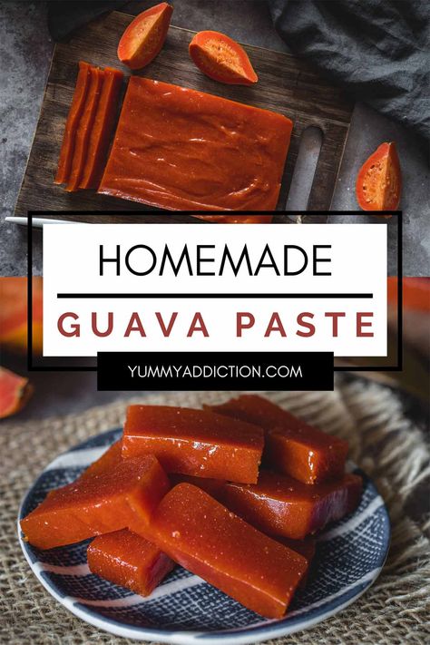 Homemade Guava Paste (How to Make and Use it) Guava Desserts Easy, Recipes With Guava Fruit, Guava Paste Recipes, Guava Candy, Tropical Fruit Recipes, Guava Desserts, Guava Recipes, Guava Jelly, Guava Jam