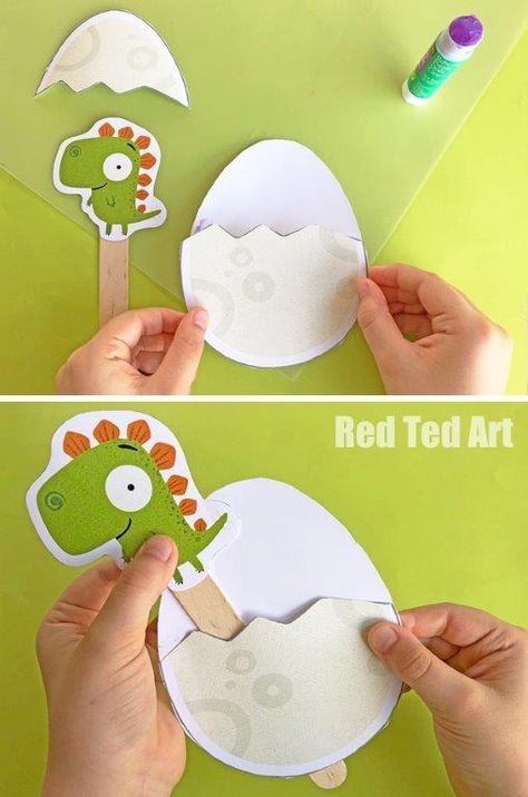 Pop Up Dinosaur Juniors (inspired by Rob Biddulph) - Red Ted Art's Blog Rob Biddulph, Dino Craft, Easy Kids Crafts, Red Ted Art, Dinosaur Jr, Dinosaur Activities, Dinosaur Crafts, Blog Art, Things To Make