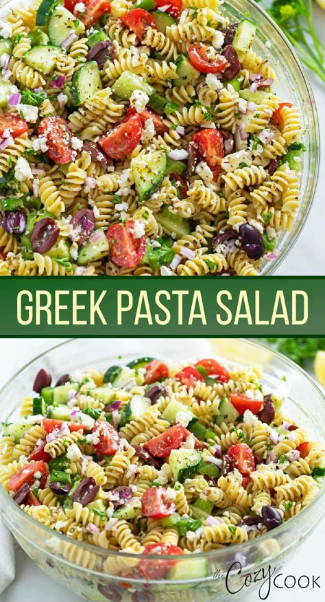 The Shortcut Kitchen Recipes, Cold Feta Pasta Salad, Feta Pasta Salad Recipes, Teriyaki Pasta Salad, Pasta Salad Recipes With Feta Cheese, Past Salad Recipe Cold Pasta, Best Greek Pasta Salad, Easy Healthy Pasta Salad Recipes, Pasta Salad Feta Cheese