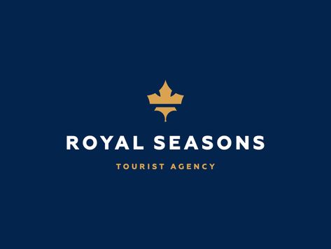 Royal Seasons (Travel Agency) by Brandup Agency Luxury Travel Logo, Blue And Gold Logo, Travel Agency Branding, Travel Ecuador, Blue Logo Design, Tourist Agency, Travel Agency Logo, Royal Logo, Royal Blue And Gold