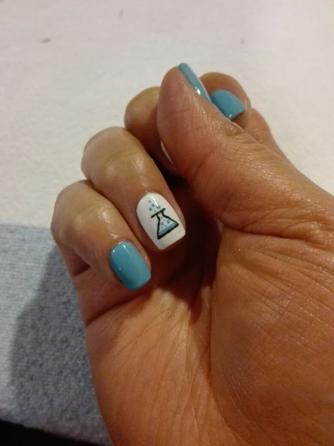 Chemistry nails Chemistry Nail Art, Science Themed Nails, Science Nails Designs, Chemistry Nails, Science Nails, University Nails, Gel Manicure Designs, Pretty Nail Ideas, Nail Tattoos