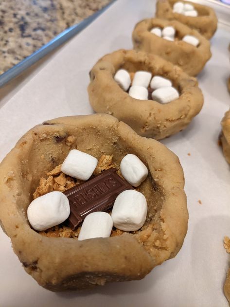 Jumbo Smores Cookies, Jumbo Stuffed Cookies Recipes, Large Stuffed Cookies Recipe, Oversized Cookie Recipes, Best Stuffed Cookie Recipes, Cookie Monster Stuffed Cookies, Mega Cookie Recipes, Stuffed Smores Cookies, Jumbo Stuffed Cookies