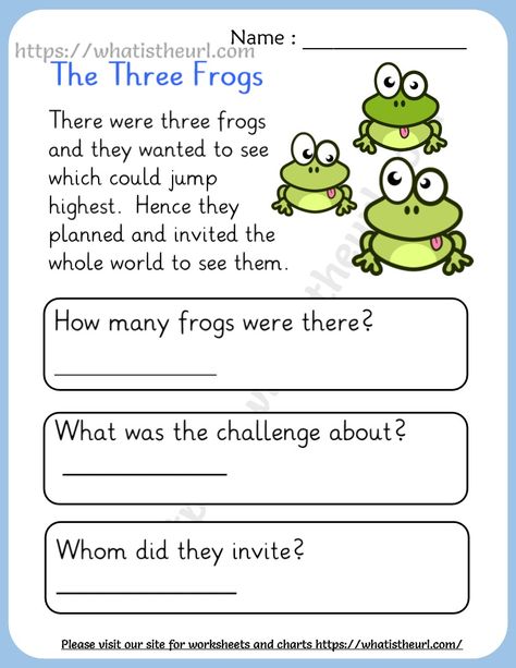 This reading comprehension is for kids. The topics included are The arrows, The Prince, The Three Frogs, Sophia, a little girl and The King and his clothes,Please download the PDF Reading Comprehension for Grade 1 Grade 1 Reading Worksheets, Comprehension For Grade 1, 3rd Grade Reading Comprehension Worksheets, Phonics Reading Passages, Grade 1 Reading, Reading Comprehension For Kids, Reading Comprehension Kindergarten, Kindergarten Reading Activities, Phonics Books